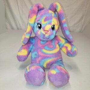 BAB Rabbit Tie-Dye Rainbow Swirl Purple Blue Pink Yellow 12/2016 16"